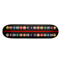 Vertical Pool Balls / Billiards: Skateboard