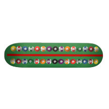 Vertical Pool Balls / Billiards: Skateboard