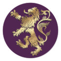 Very cool coat of arms style lion for gifting stickers