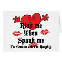 Very Funny Kiss Me I'm German Card