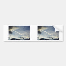 Very nice double traces of aeroplane in the mornin bumper sticker