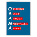 Very offensive anti Obama cards
