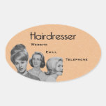 VERY PROFESSIONAL HAIRDRESSER'S OVAL STICKERS! 2