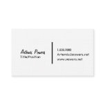 Very Simple Front Only Business Card business cards