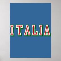 Very Simple yet cool Italia logo of Italy Posters