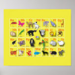 Very very cute animal Alphabets posters