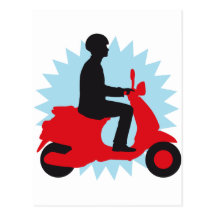 Vespa scooter postkarten