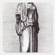 Vestal Virgin, c.1653 Square Sticker