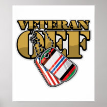 Veteran OEF Dog Tags Poster