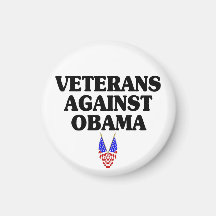 Veterans against Obama Refrigerator Magnet