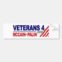 Veterans for McCain Palin 2008 Bumper Sticker