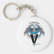 Veterinarian Caduceus Key Chains