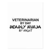 Veterinarian Deadly Ninja Postcards
