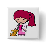 Veterinarian Girl Pins