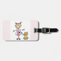 Veterinarian Stick Figure Tag For Bags