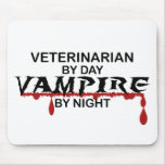 Veterinarian Vampire by Night mousepads