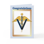 Veterinary Caduceus - Congradulations cards