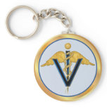 Veterinary Caduceus keychains