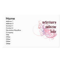 Veterinary Medicine Babe Business Card Templates