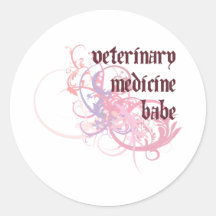 Veterinary Medicine Babe Sticker