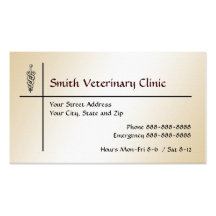 Veterinary Veterinarian Business Card