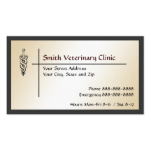 Veterinary Veterinarian Business Card