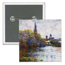 Vetheuil, The Small Arm of the Seine,  Claude Mone Button