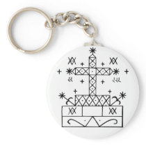 veve for baron samedi key chain