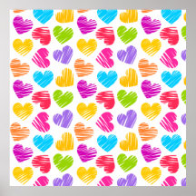 Vibrant Hearts Poster