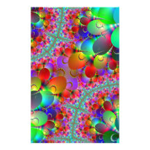 Vibrant Peacocks Tails Stationery