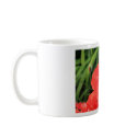 vibrant red poppy mugs