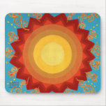 Vibrant Sun - Uplifting Sunburst Global Art Decor mousepads
