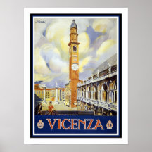 Vicenza Vintage Travel Poster