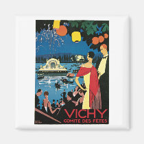 Vichy France Comite Des Fetes Art 1926 Nightlight magnets