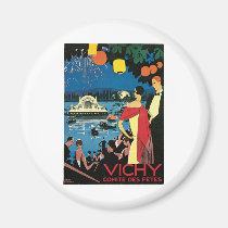 Vichy France Comite Des Fetes Art 1926 Nightlight magnets