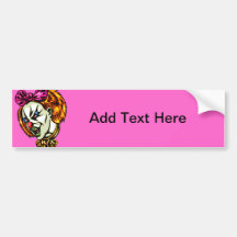 Vicious Female Clown Bumper Sticker