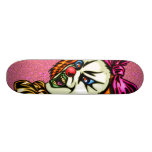 Vicious Female Clown Custom Skateboard