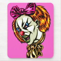 Vicious Female Clown Mousepads