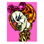 Vicious Female Clown Post Cards