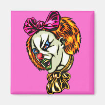 Vicious Female Clown Refrigerator Magnets