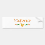 Victoria (Orange Butterfly) Bumper Stickers