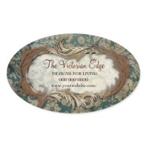 Victorian Aesthetic Damask Promotional Stickers