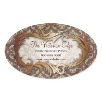 Victorian Aesthetic Damask Promotional Stickers