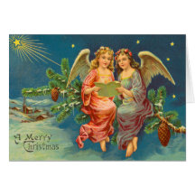 Victorian Angel Christmas Card