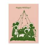 Victorian angels and Jesus silhouettes Post Card