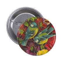 Victorian Bird Button
