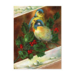 Victorian Bird Christmas Postcard