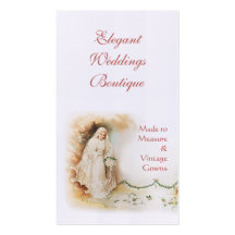 Victorian bride bridal gown wedding business card