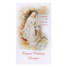 Victorian bride bridal gown wedding business card
