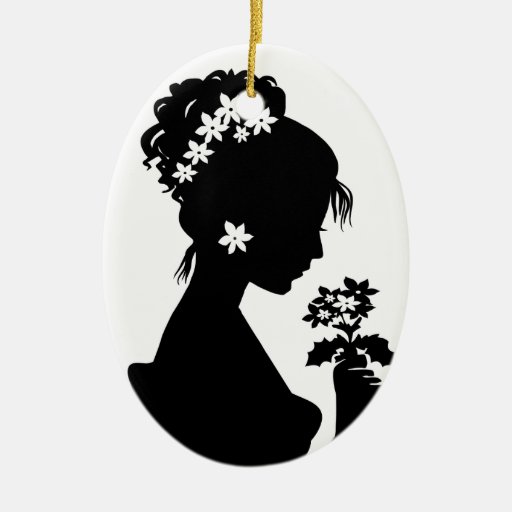 victorian cameo silhouette christmas ornament zazzle victorian cameo silhouette christmas ornament zazzle